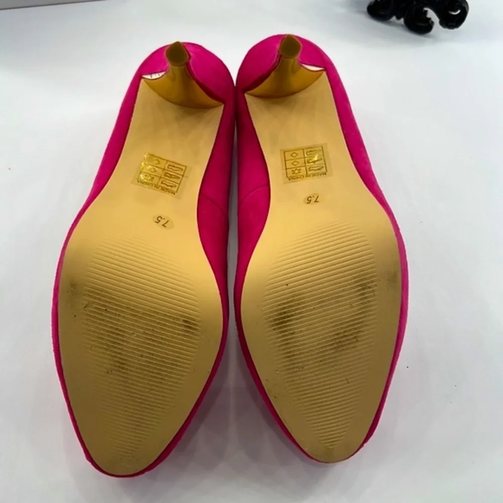 Dolce Vita Hot Pink Suede Platform Stiletto Shoes, Size 7.5